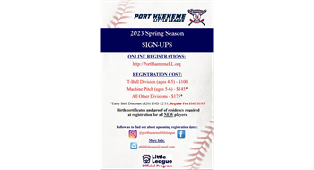 2023 Springs Sign Ups